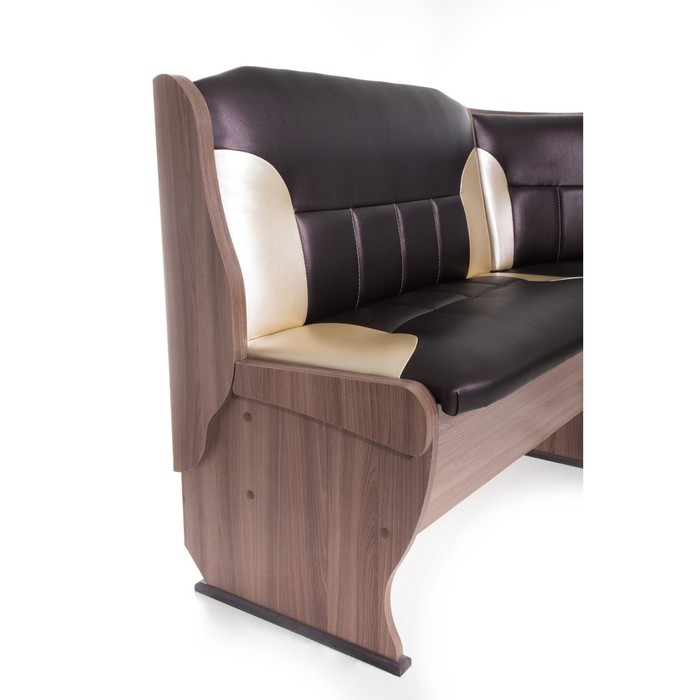 Кухонный уголок Орхидея 1500х1100х840 Ясень шимо темный/Корич темн/Беж