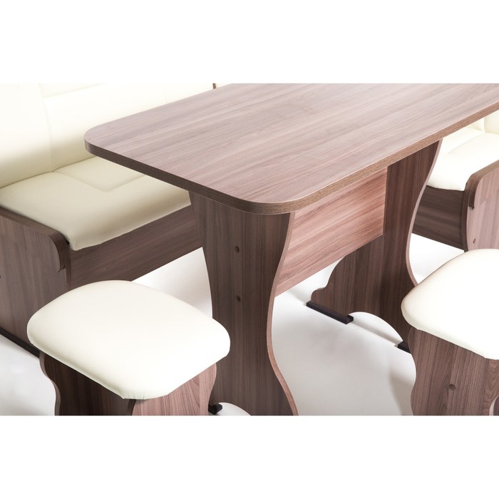 Кухонный уголок Орхидея 1500х1100х840 Ясень шимо темный/Крем