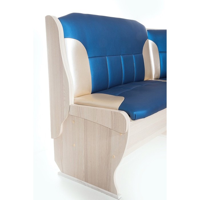 Кухонный уголок Орхидея 1500х1100х840 Ясень шимо светлый/Синий/Беж