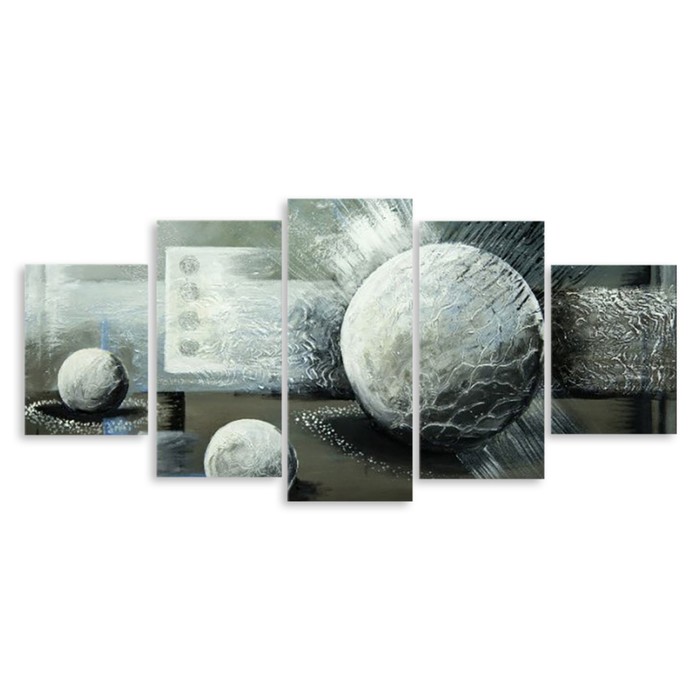 Модульная картина "Круги в абстракции" 150*67 см