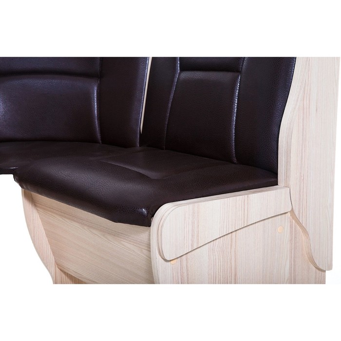 Кухонный уголок Орхидея 1500х1100х840 Ясень шимо светлый/Корич темн