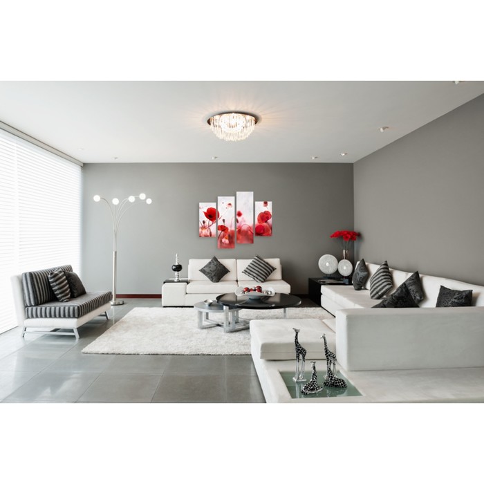 Модульная картина "Маки и ромашки" 90*70 см