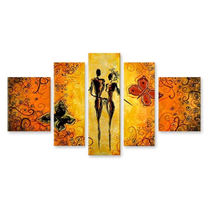 Модульная картина "Влюблённые в сказке" 150*78 см