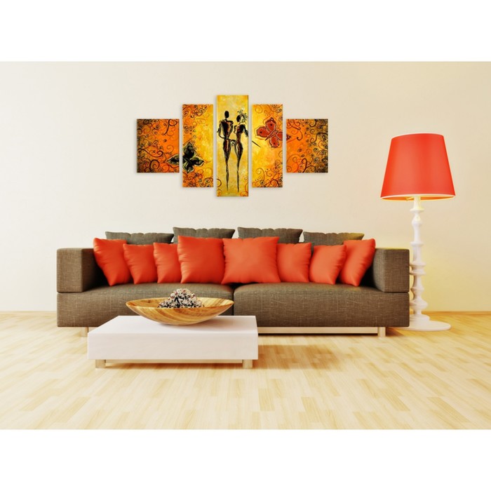 Модульная картина "Влюблённые в сказке" 90*47 см