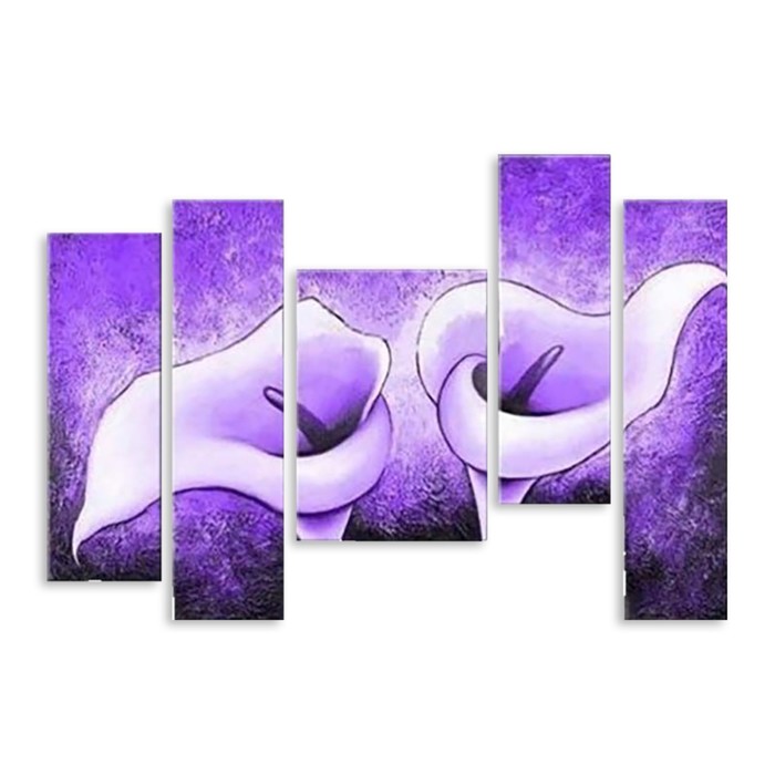 Модульная картина "Фиолетовые каллы" 90*59 см
