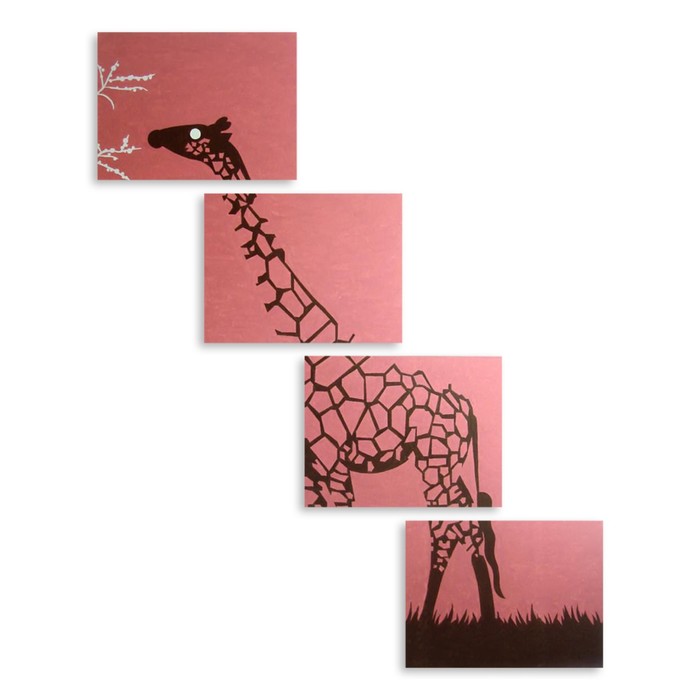 Модульная картина "Жираф" 90*16 см
