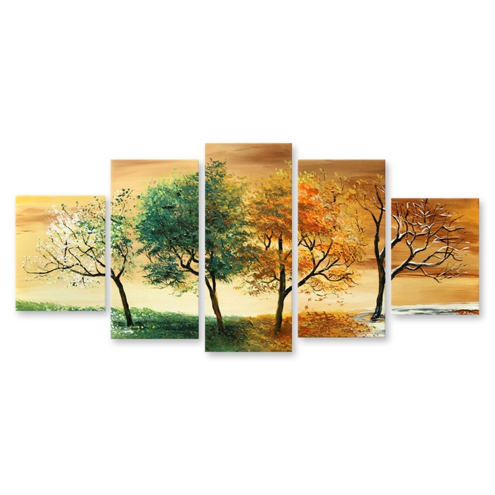 Модульная картина "Времена года" 150*62 см