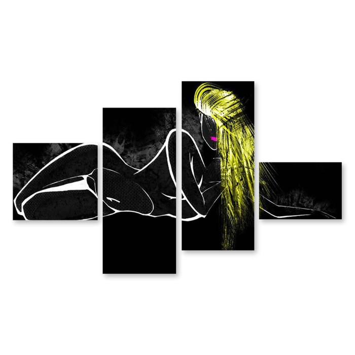 Модульная картина "Роковая женщина" 150*85 см