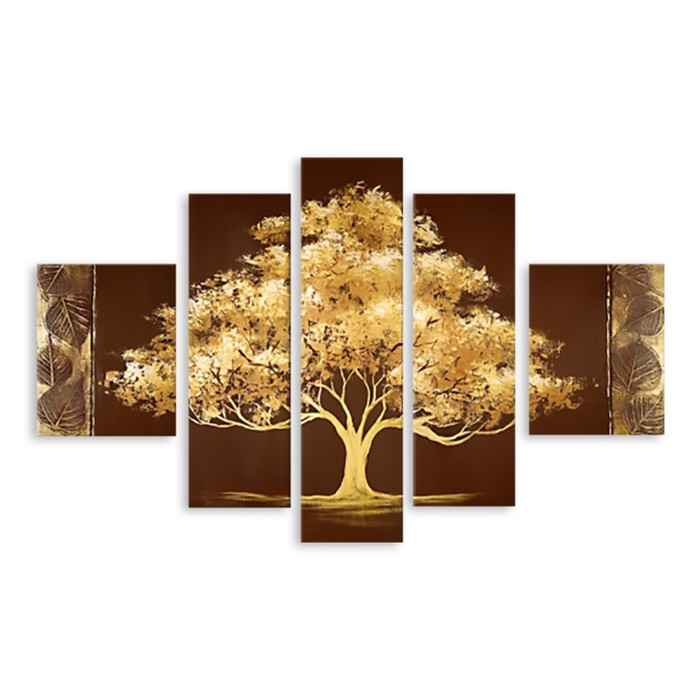 Модульная картина "Золотое дерево" 90*54 см