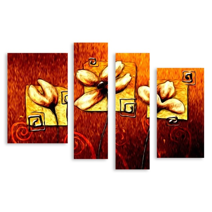 Модульная картина "Магия цветов" 90*60 см