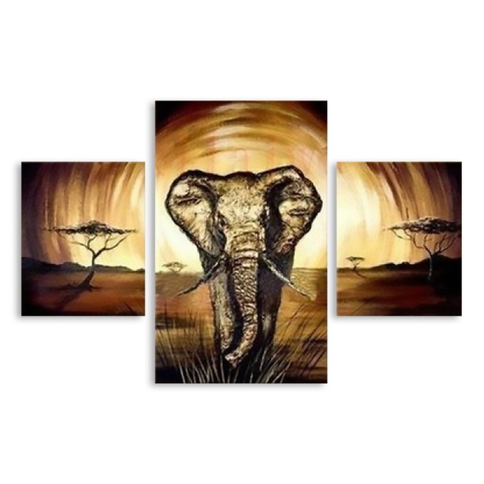 Модульная картина "Слон" 120*77 см