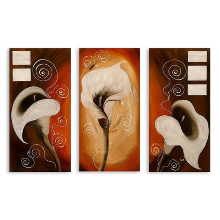 Модульная картина "Бежевые каллы" 150*97 см