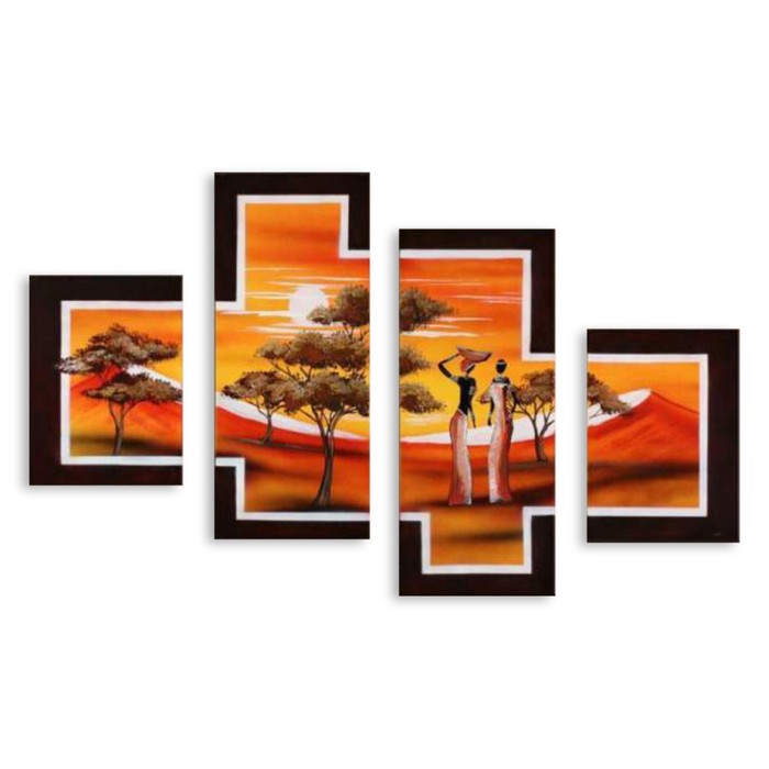 Модульная картина "В Африке" 150*97 см