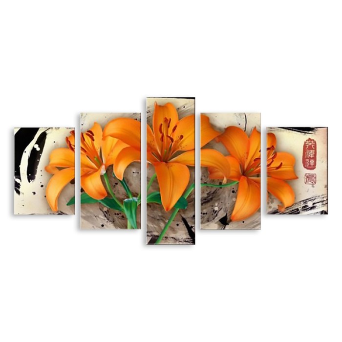 Модульная картина "Лилии" 120*55 см