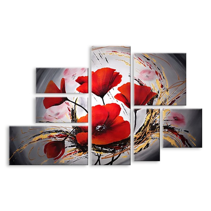 Модульная картина "Маки" 150*93 см