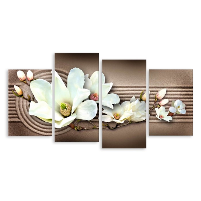 Модульная картина "Белые орхидеи" 90*45 см