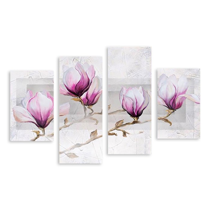 Модульная картина "Нежные магнолии" 120*75 см