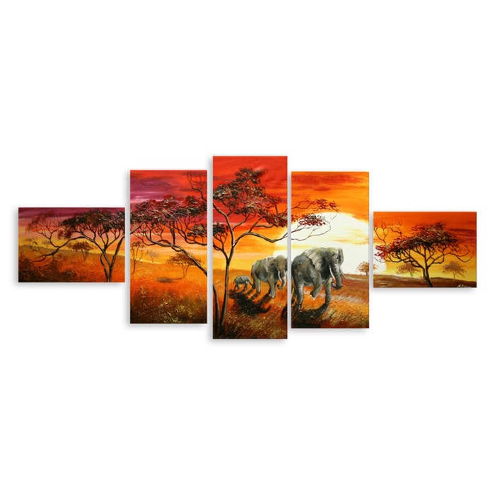 Модульная картина "Дорога домой" 120*45 см