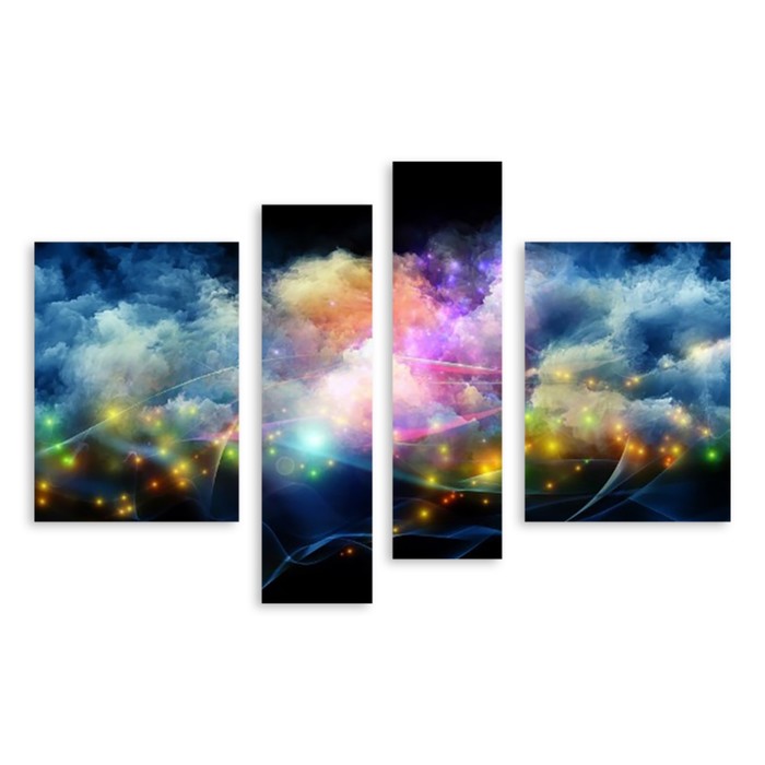 Модульная картина "Цветные облака" 150*97 см