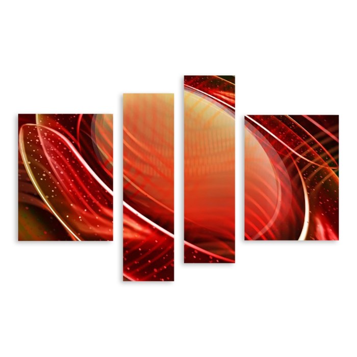 Модульная картина "Оранжевая абстракция" 120*79 см