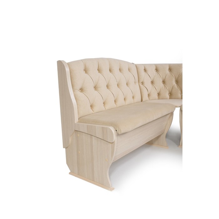 Кухонный уголок Орхидея Люкс 1500х1100х840 Ясень шимо светлый/Бежевый