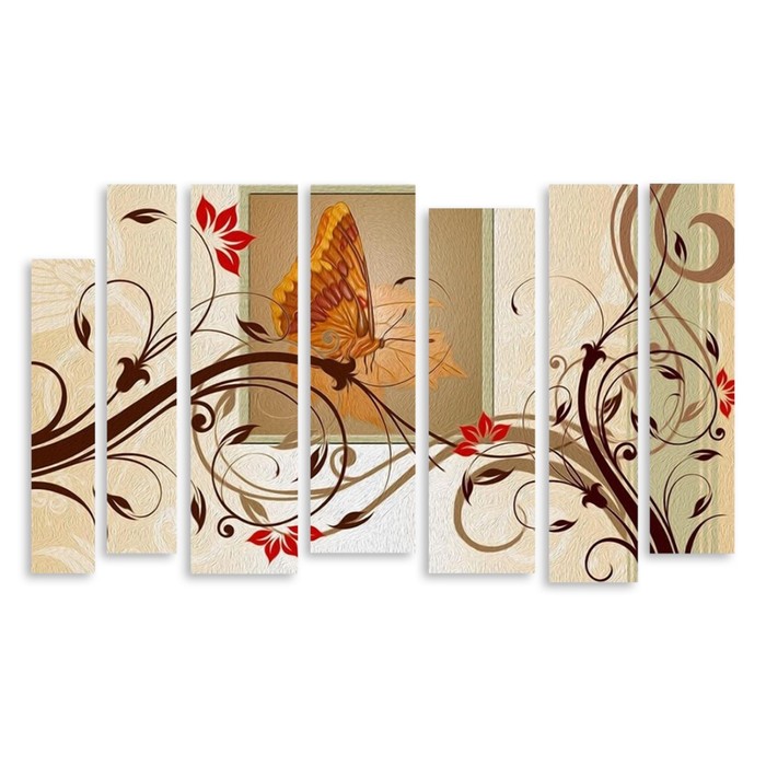 Модульная картина "Бабочка" 90*52 см