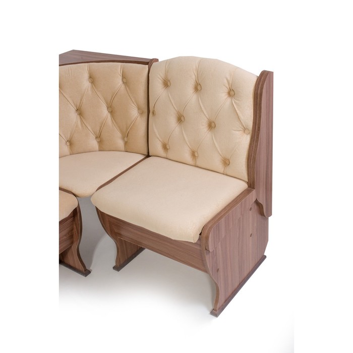 Кухонный уголок Орхидея Люкс 1500х1100х840 Ясень шимо тёмный/Бежевый