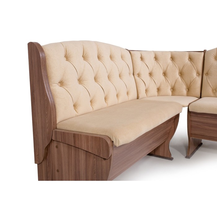 Кухонный уголок Орхидея Люкс 1500х1100х840 Ясень шимо тёмный/Бежевый