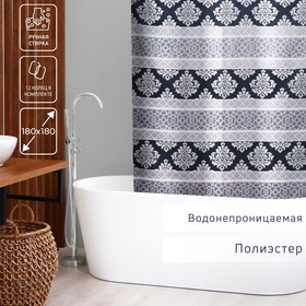 Штора для ванной комнаты Доляна «Барокко», 180×180 см, полиэстер Ош