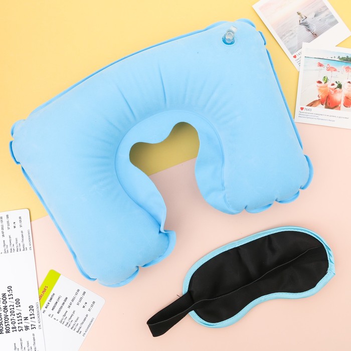 Набор дорожный "Smile everyday": подушка, маска для сна, беруши