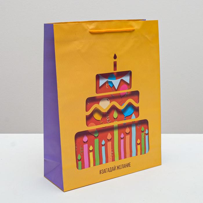 Пакет ламинированный вертикальный «Загадай желание», L 31 × 40 × 11,5 см