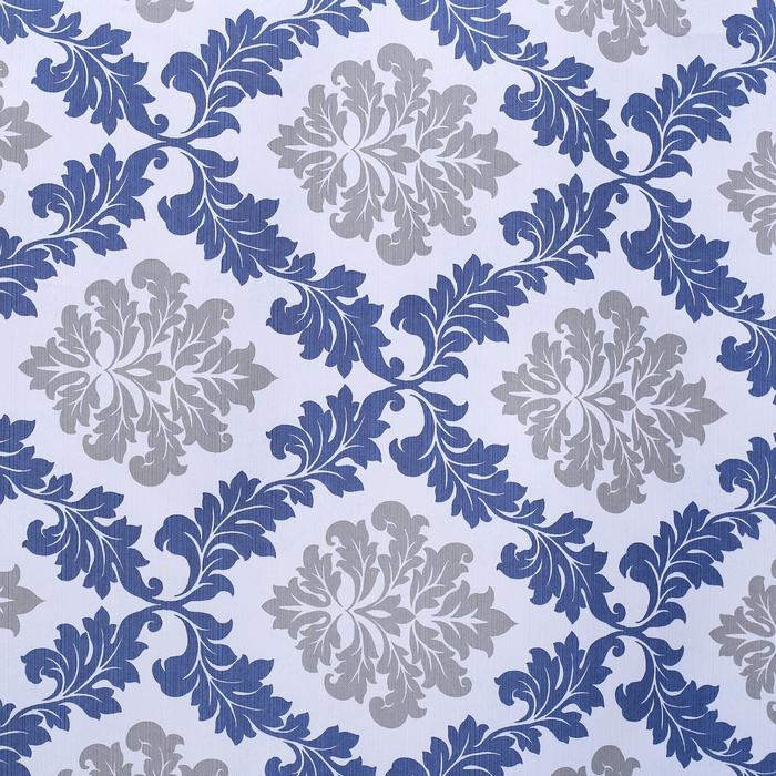 Штора для ванной "Вензель", 180х180 см, полиэстер, цвет сине-серый