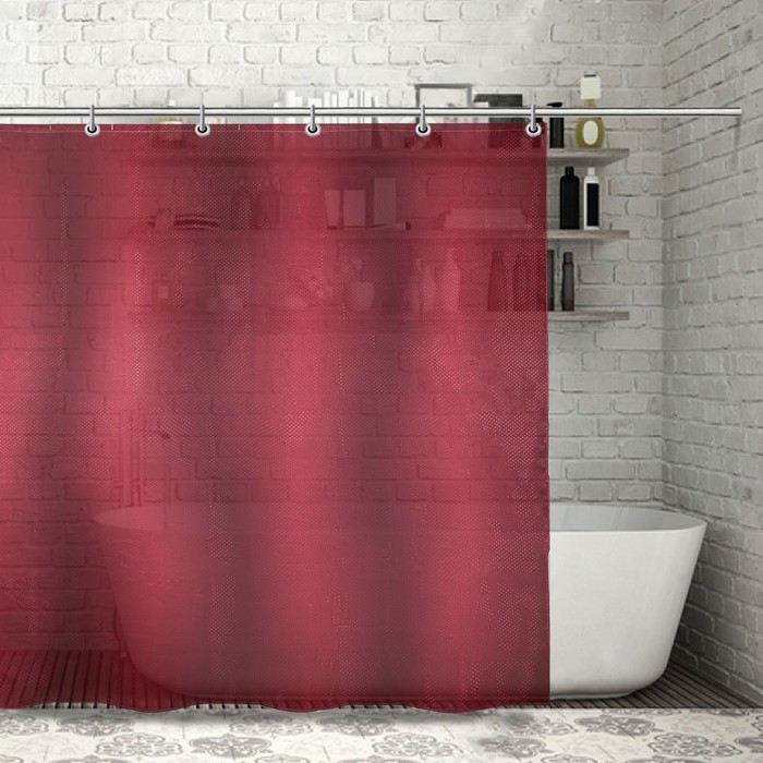 Штора для ванной "Орион", 180х180 см, полиэстер, цвет бордовый