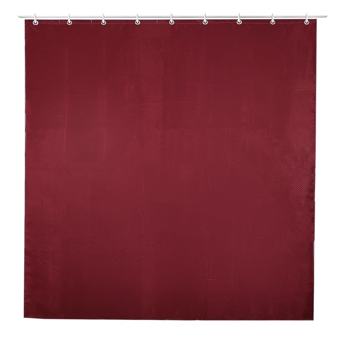 Штора для ванной "Орион", 180х180 см, полиэстер, цвет бордовый