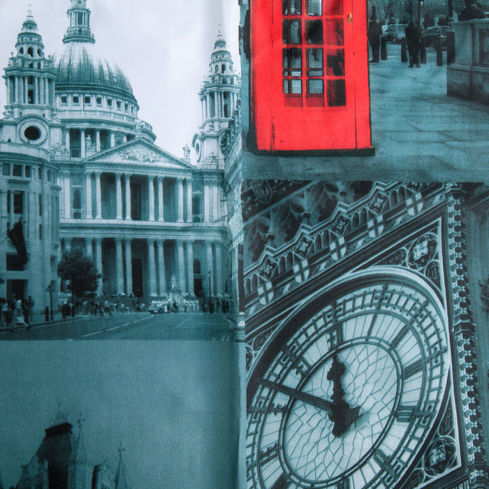 Штора для ванной "Лондонский коллаж", 180х180 см, полиэстер 1152765