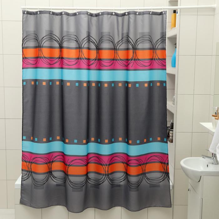 Штора для ванной "Абстракция", 180х180 см, полиэстер