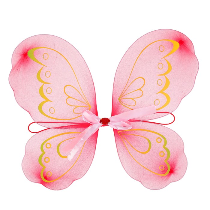 Карнавальные крылья "Бабочка" с узорами, цвет красный