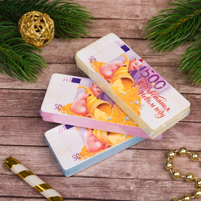 Полотенце прессованное Collorista "Процветания в Новом году!", цвет МИКС, 28х60 см, хлопок