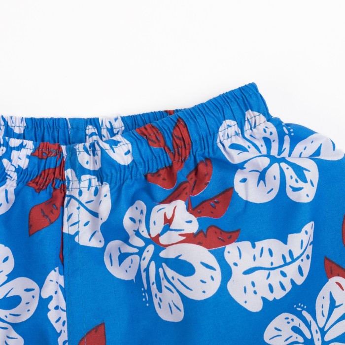 Шорты детские "Алоха", рост 122-128 см (7-8 лет), цвет голубой
