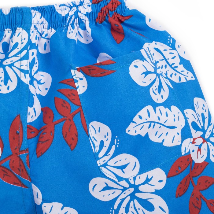 Шорты детские "Алоха", рост 122-128 см (7-8 лет), цвет голубой