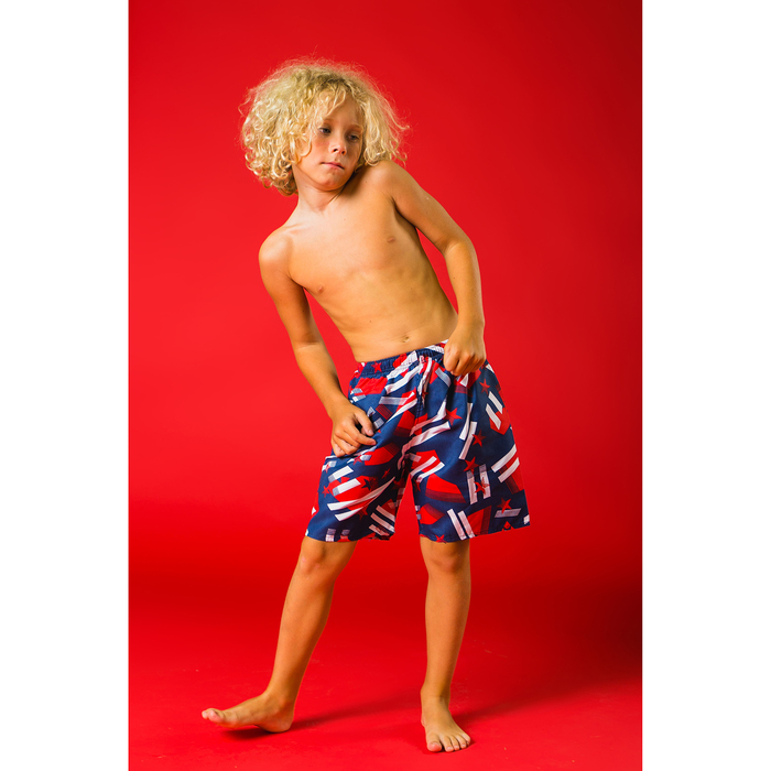 Шорты детские "Звёзды", рост 122-128 см (7-8 лет), цвет синий