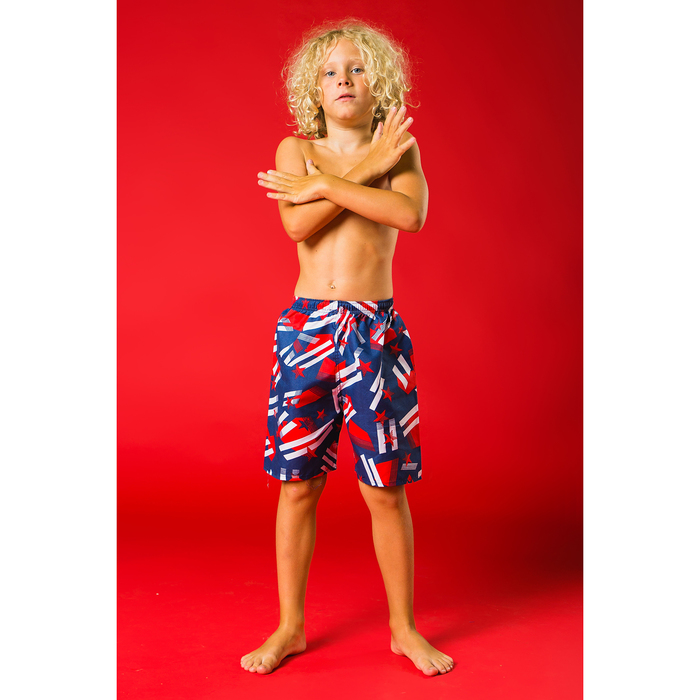 Шорты детские "Звёзды", рост 134-140 см (9-10 лет), цвет синий