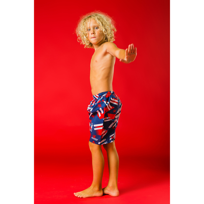 Шорты детские "Звёзды", рост 134-140 см (9-10 лет), цвет синий