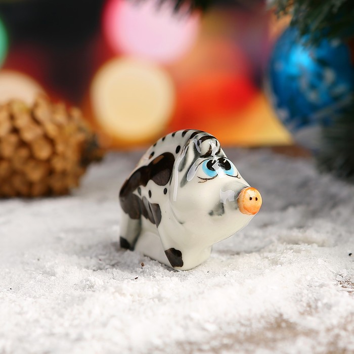 Сувенир "Кабан" фарфор, цветной, 7 см