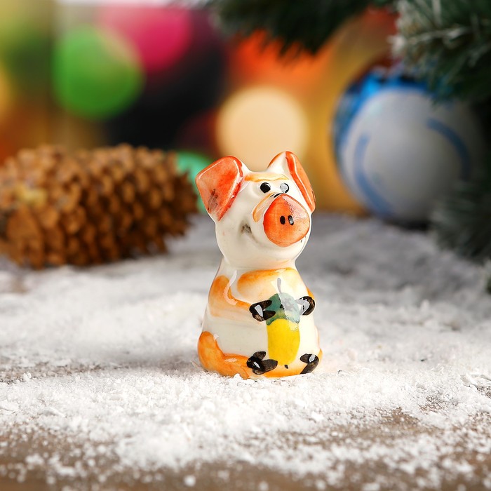 Сувенир "Хрюня" фарфор, 5 см