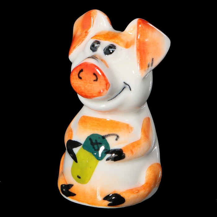 Сувенир "Хрюня" фарфор, 5 см