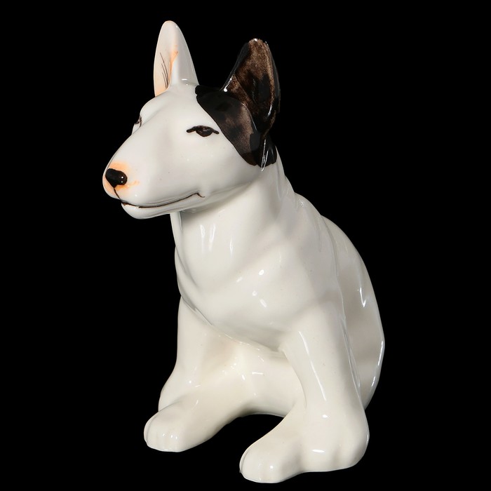Статуэтка фарфоровая "Бультерьер. Чёрное ухо"