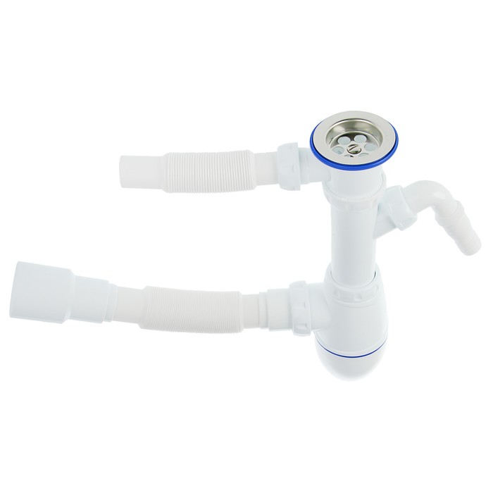 Сифон для мойки Unicorn B442V, 1 1/2"х40, с адаптером для слива бытовой техники, с переливом   35722