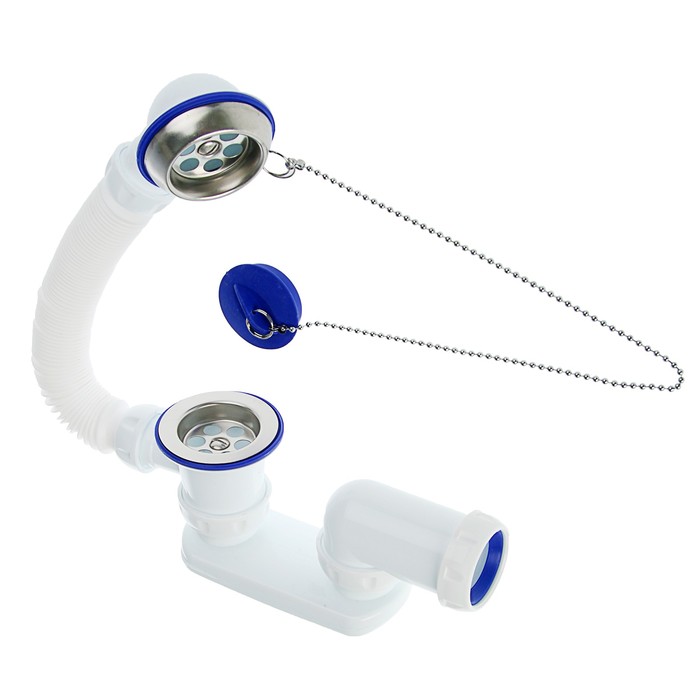 Сифон для ванны Unicorn S15, 1.1/2"х40, регулируемый, плоский