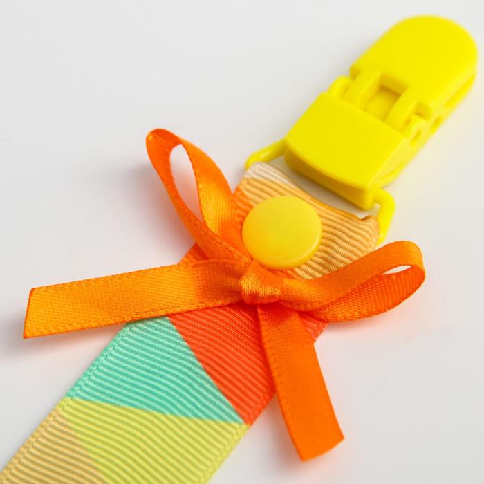 Держатель для пустышки, ниблера «Солнышко» на ленте